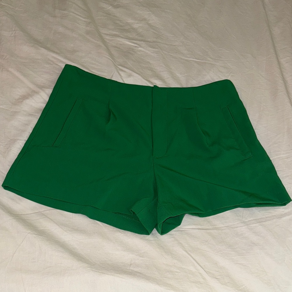Women’s High Rise Emerald Green Shorts